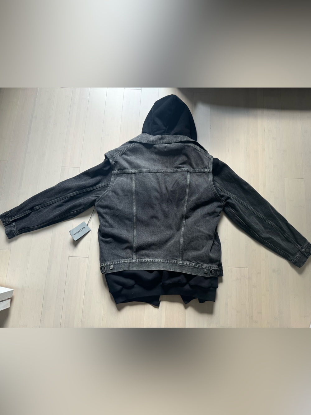 Balenciaga Denim Jacket with Hood View 2